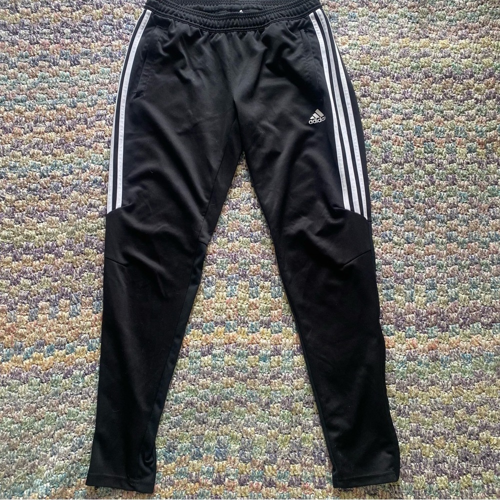 Black with white stripe adidas climacool track pants men’s medium